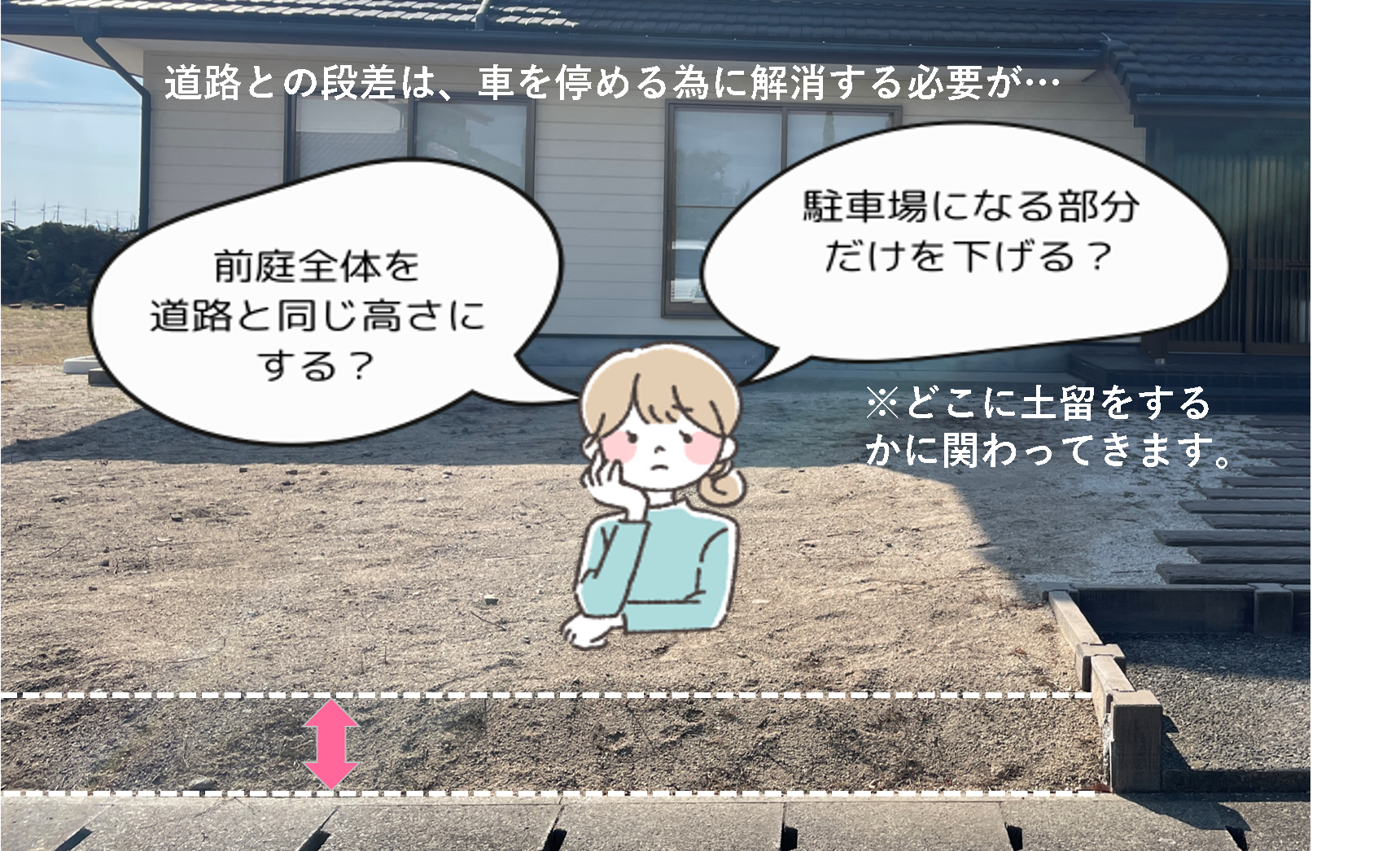 出雲市 外構リフォーム 段差があり通行しにくいアプローチ